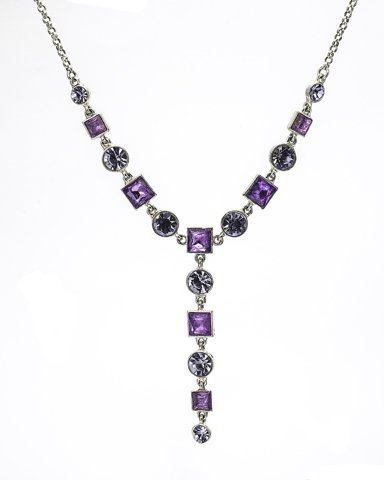 Amethyst Lariat Necklace