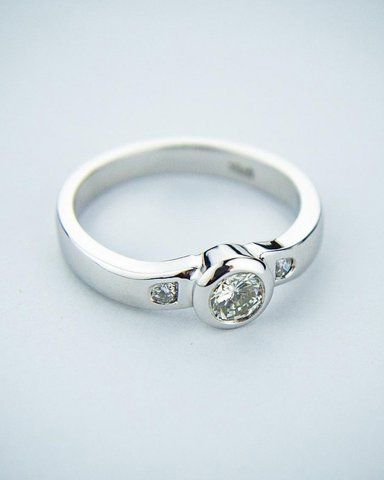 Bezel Set Diamond Ring