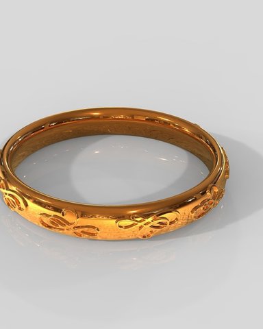 Engraved Gold Band