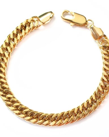 Gold Curb Chain Bracelet