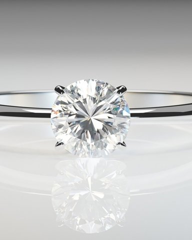 Lumière Solitaire Diamond Ring