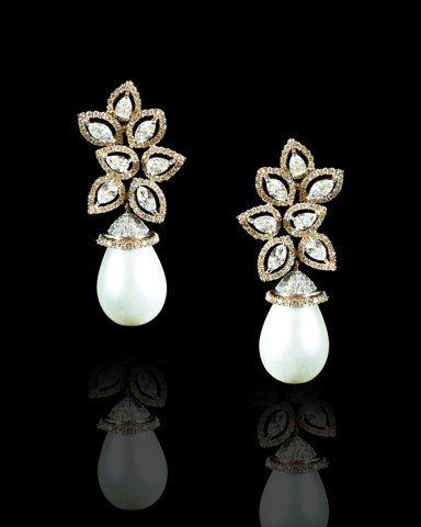 Pearl Drop Chandelier Earrings