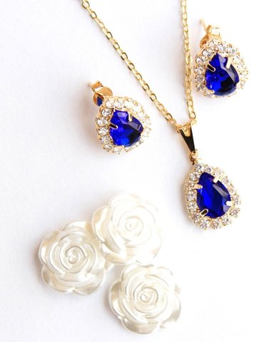 Sapphire Teardrop Set