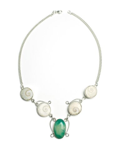Shell and Malachite Necklace
