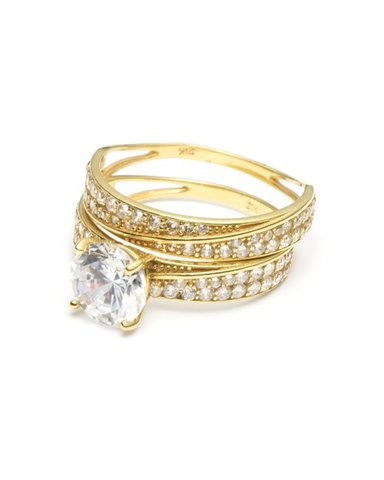 Stacked Gold Bridal Set