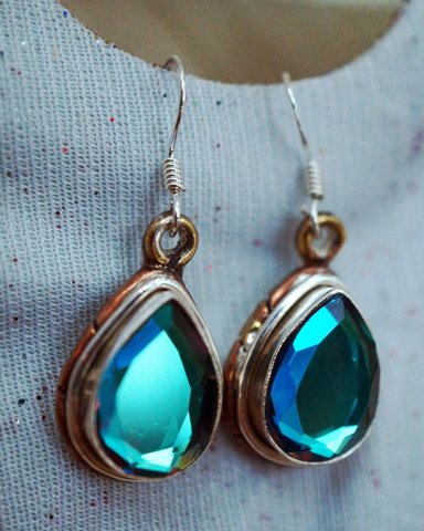 Topaz Teardrop Earrings