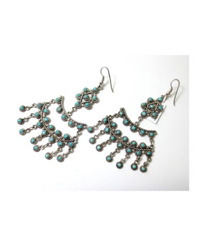 Turquoise Fringe Earrings
